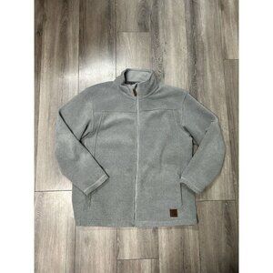 Field & Stream Gray Fleece Full Zip Sweater Jacket Men Size: XXL
